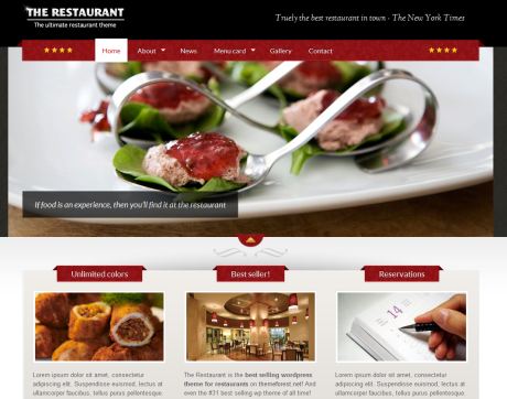 The Restaurant WordPress Theme The Restaurant WordPress Theme