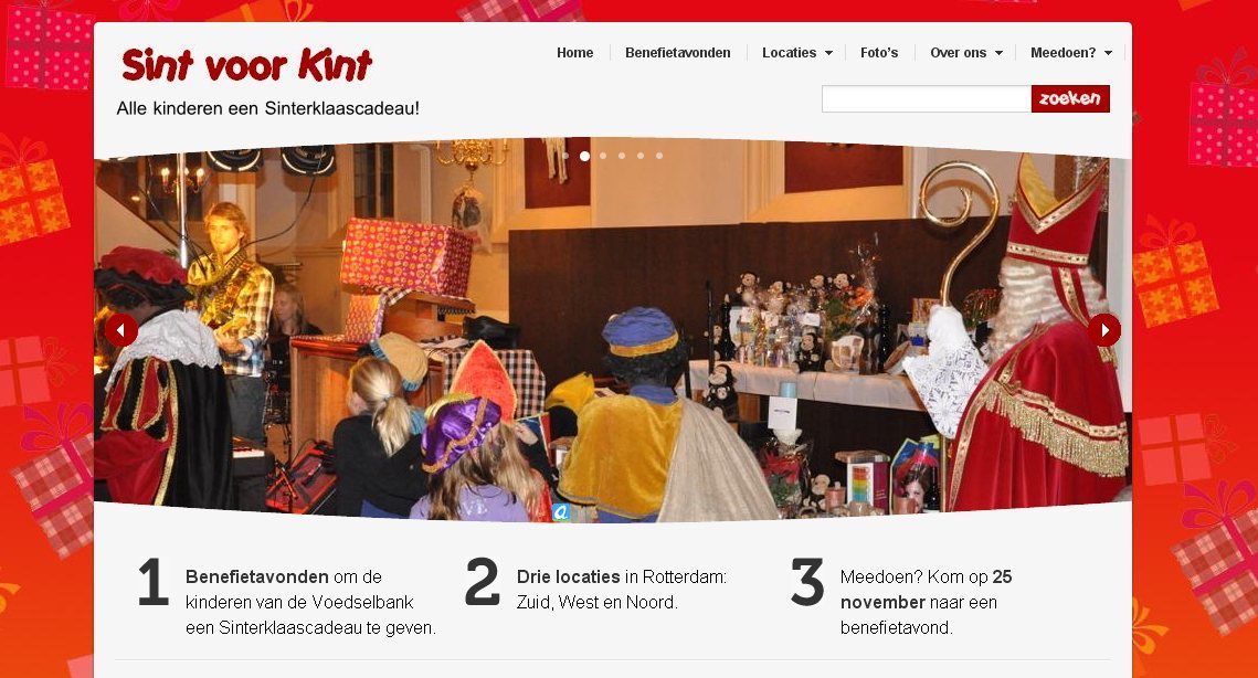 Sint voor Kint homepage Sint voor Kint homepage