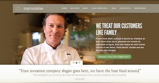 WordPress themes restaurants