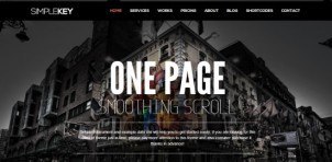 One page wordpress theme