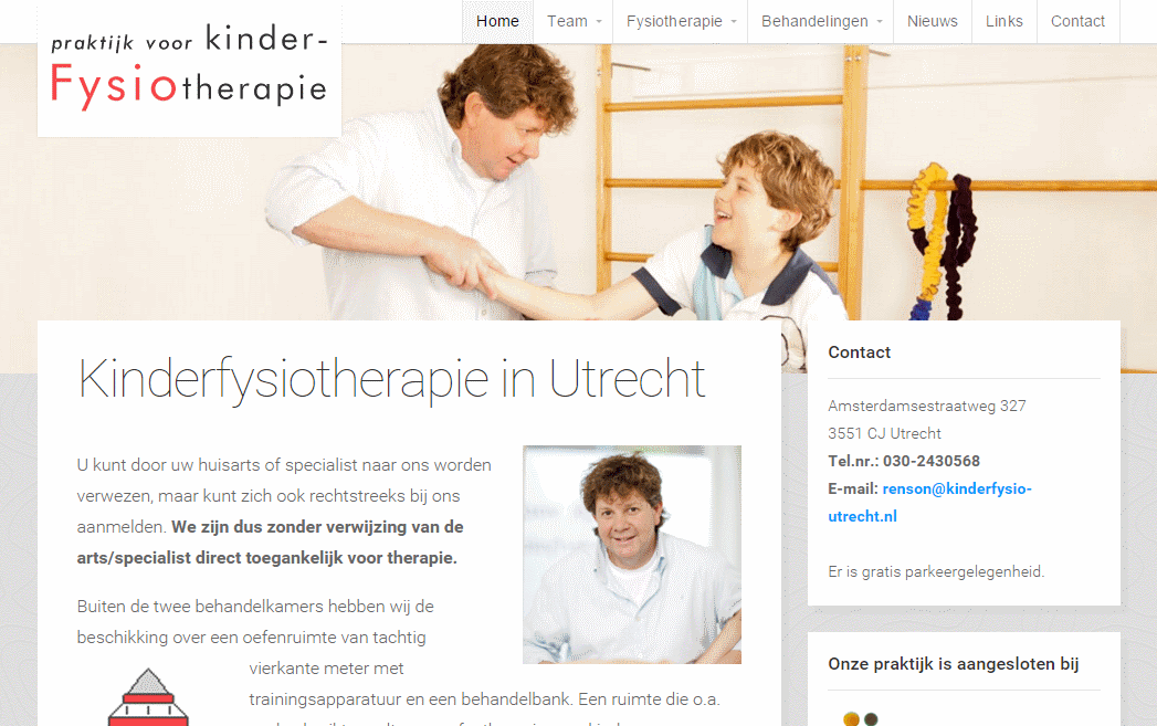 Fysiotherapie website WordPress