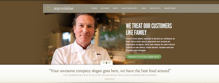 WordPress themes restaurants